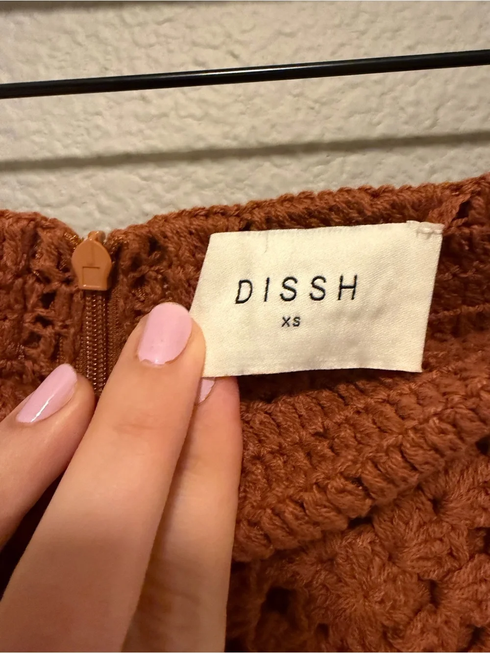 Dissh Matching Crochet Knit Maxi Skirt Set XS